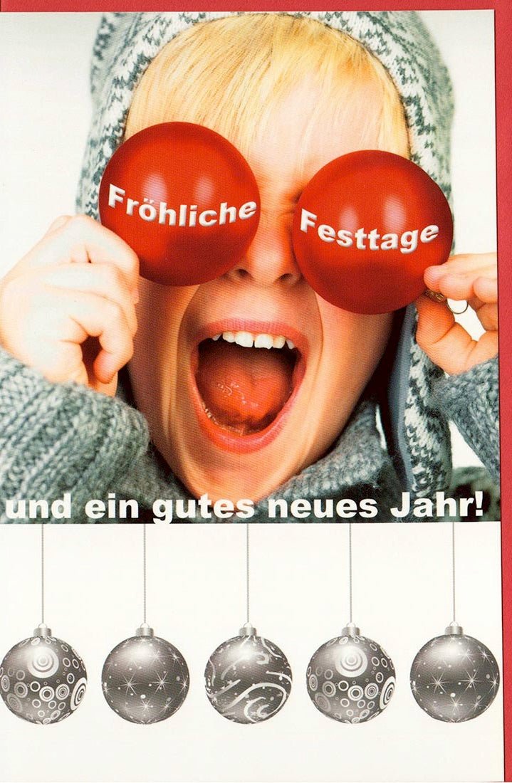 Weihnachtskarte Weihnachtskugeln Fröhliche Festtage