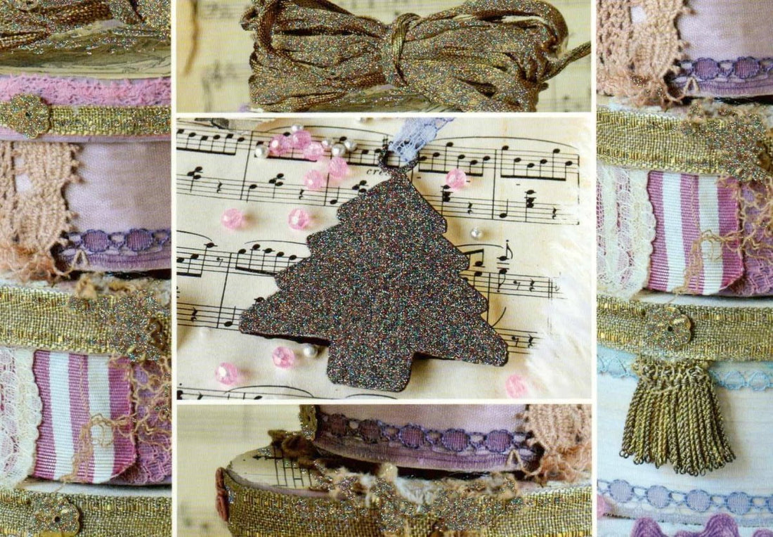Weihnachtspostkarte 5 Fotos Weihnachtsnoten: merry christmas