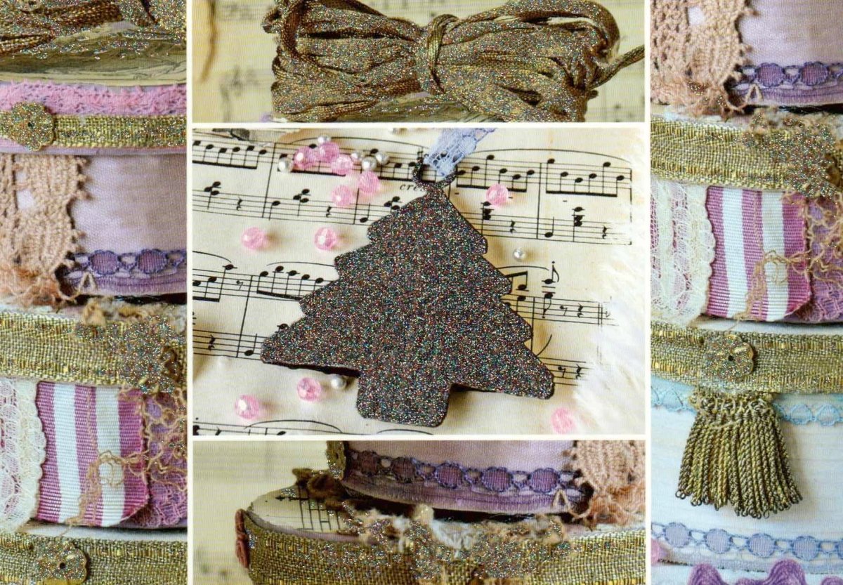 Weihnachtspostkarte 5 Fotos Weihnachtsnoten: merry christmas