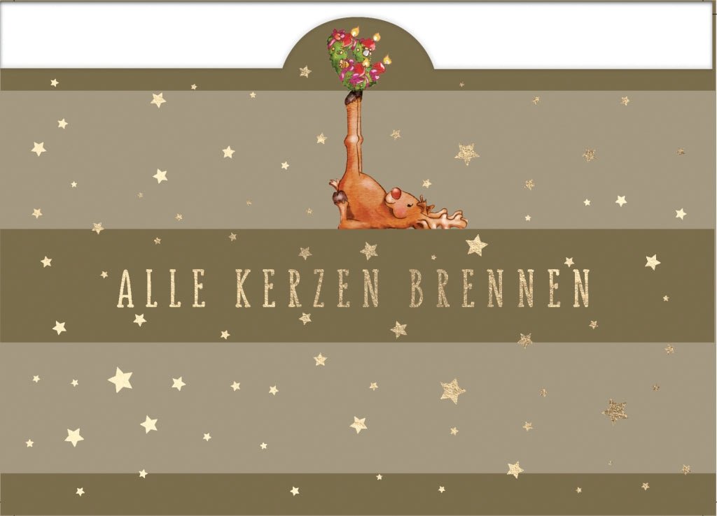 Weihnachtspostkarte Alle Kerzen brennen