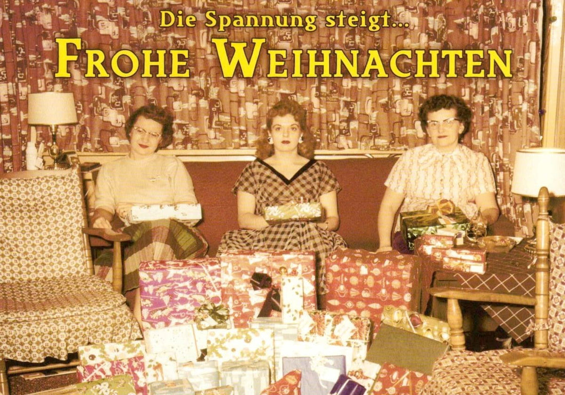 Weihnachtspostkarte Die Spannung steigt Frohe Weihnachten